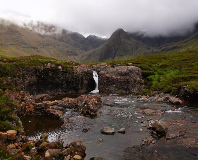 The Fairy Pools and Surrounding Mountains